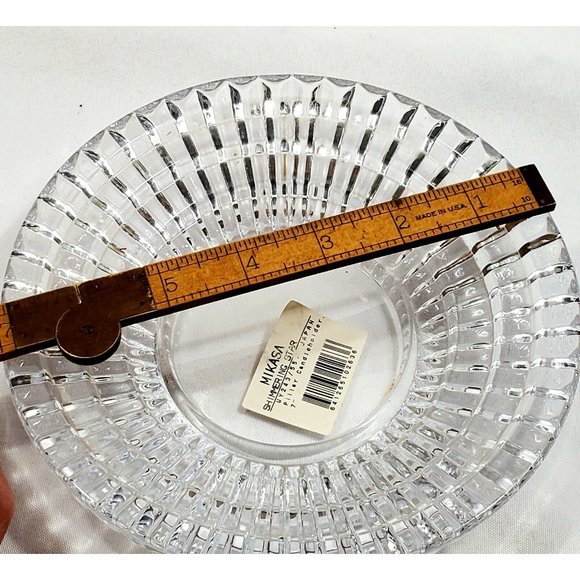 Mikasa Crystal Shimmering Star 7 in Pillar Candle Holder - Picture 11 of 11